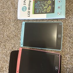 writing tablets  ( PINK and one BLUE) 
