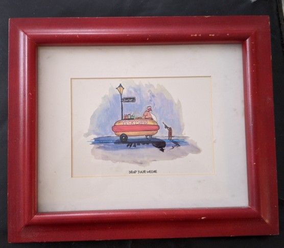 Framed Matt Rinard 1999 Postcard. Louisiana Artist.