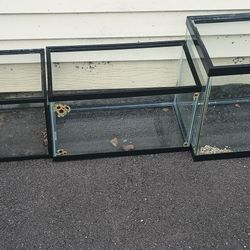 Three aquariums for sale.