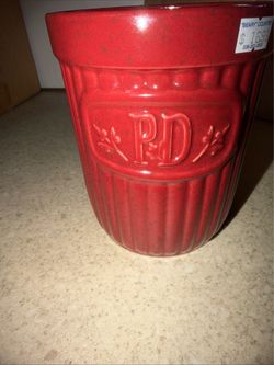 Paula Deen Kitchen Red Utensil Crock Holder