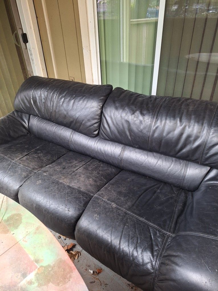 Real Leather Sofa Akd Matching Chair Free