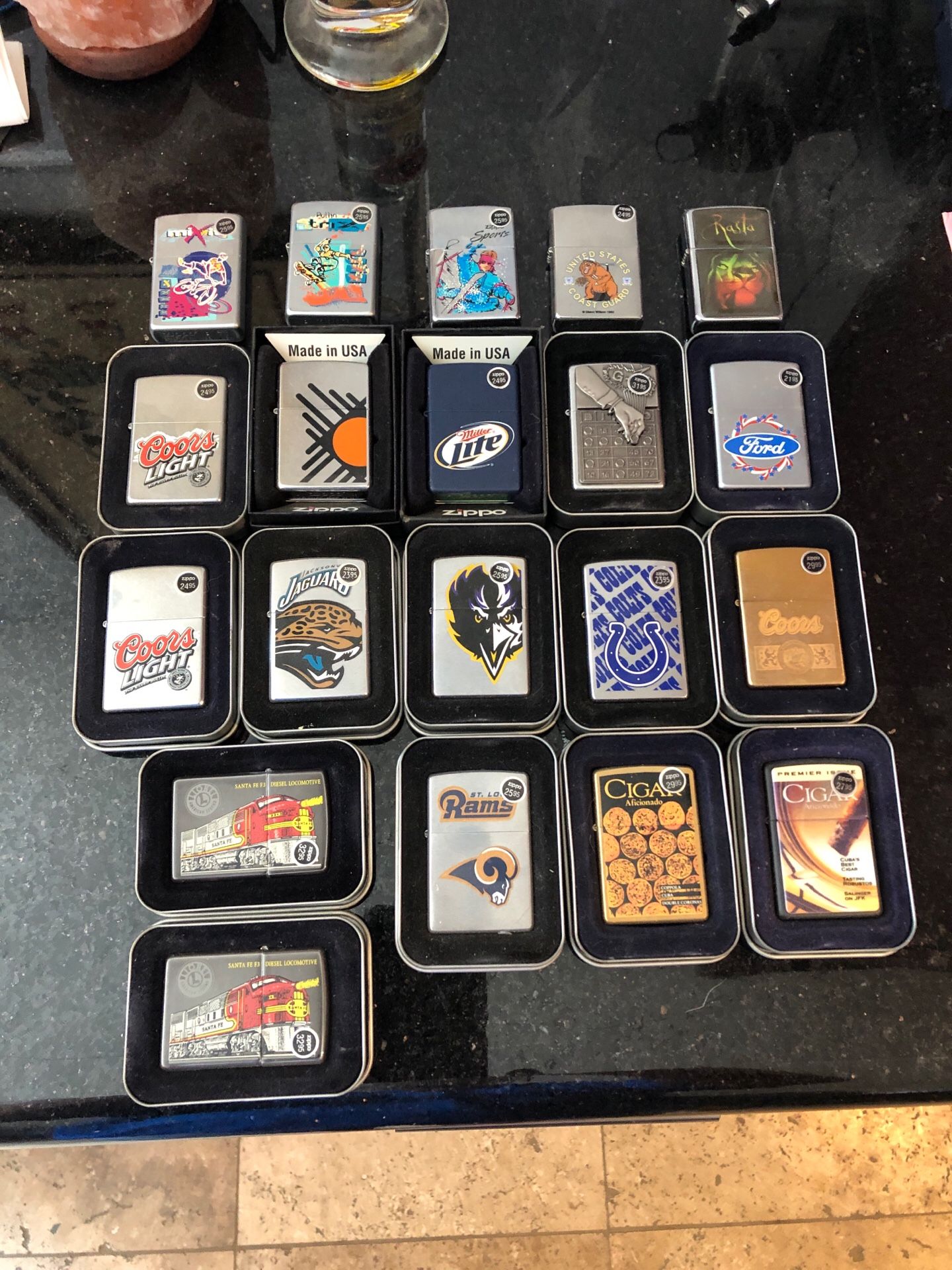 New Zippo lighters never used