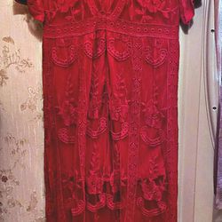 Red Lace Maxie Dress