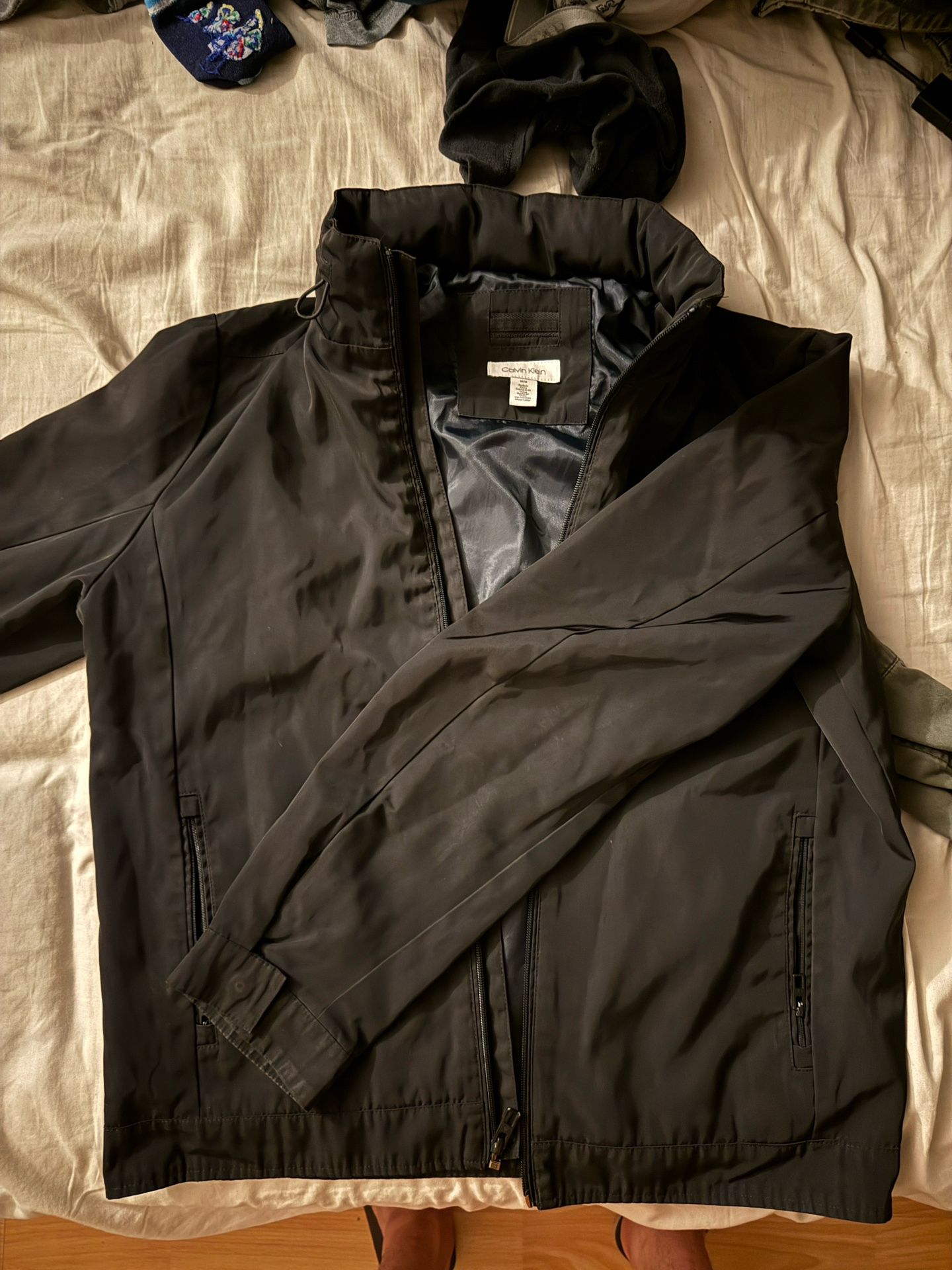 Calvin Klein Waterproof Jacket With Built In Hoodie