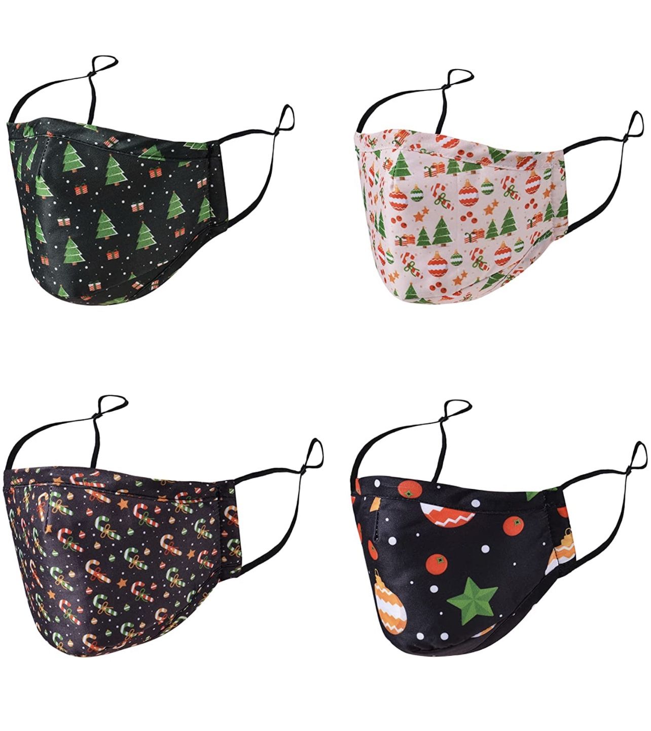 Cloth Face Mask, 3 Layer Reusable Washable Cotton Mouth Cover with Ear Loops Nose Wire