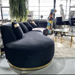 Brand New) Sectional Velvet Tax Free 