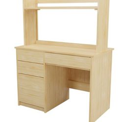 Solid Wood Pedestal Desk