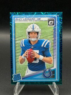 2025 Donruss Optic Rated Rookie Teal Velocity Prizm #255 Riley Leonard RC