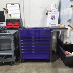 Sliding top Snapon toolbox and small toolbox on top plus all tools