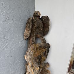 Eagle  Wood Carving - 5ft - Heavy 
