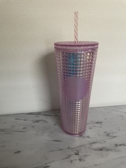 Starbucks Pink Iridescent Grid