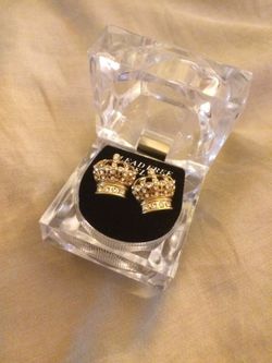 Gold Crown Earrings