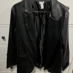 Women’s Black Pleather Jacket 