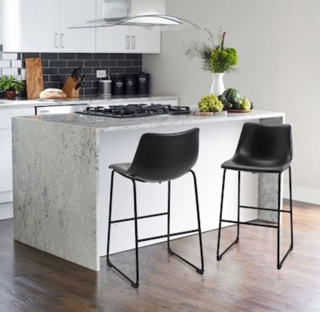 2 New Black Stools Chairs