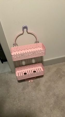 Pink Shower suction holder for bath accessories
