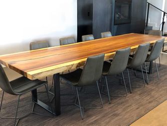 Large Live Edge Slab Table 120”x40” Dining Conference