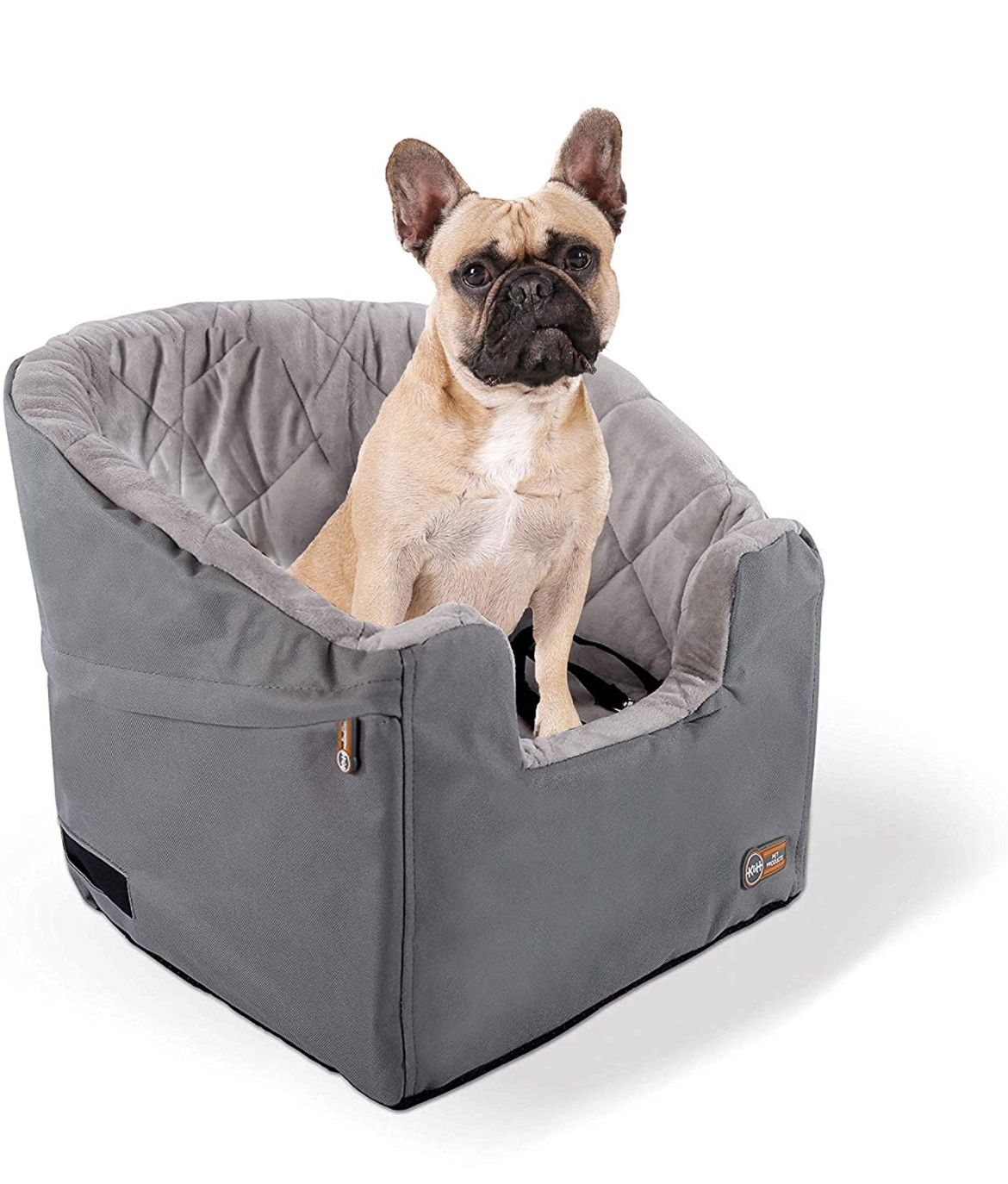 K&H Pet Products Bucket Booster Pet Seat - Elevated Pet Gray Booster Seat For Smaller Dogs