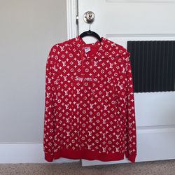 Louis Vuitton Supreme Red Hoodie - New