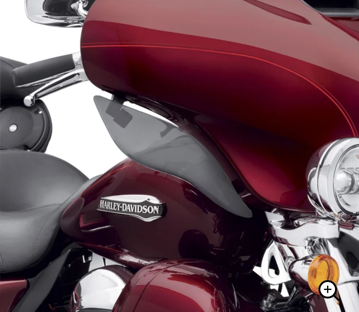 Harley-Davidson Street Glide Adjustable Air Deflectors - Dark Smoke