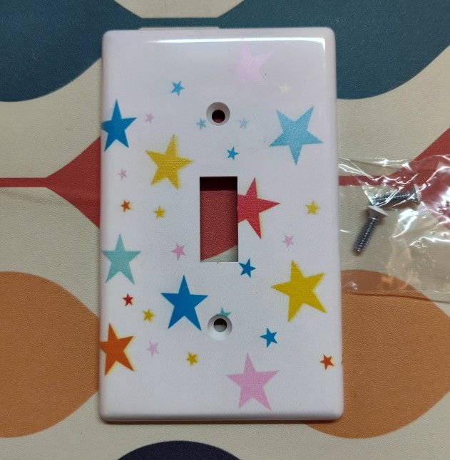 Cute Star Light Switch Cover Plate For Home Decor Kids Bedroom