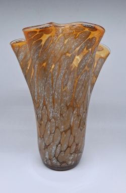 New Home Goods Assymetrical Artistic Decorative 13.5 in H. Glass Vase