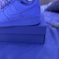 White Air Forces Size 8 Box Included 