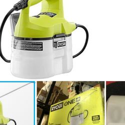 RYOBI ONEAND 18V Cordless Battery Chemical Sprayer Tool, Yellow Green and White, 1 gal.tool only