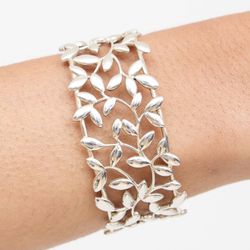 Cyber Monday Deal!  Tiffany & Co. Paloma Picasso Olive Leaf Cuff - Sterling Silver, Size Med