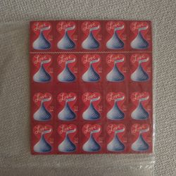 Full sheet (pane) of 20 collectible USPS stamps from the 2007 Love Series.
