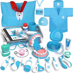 Doctor Kit for Toddlers 3-5, Kids Dentist Play Set, Toys for 4+ Year Old Girls Boys, Pretend Play for Toddlers 2-4, Kids Doctor Playset, Medical Kits 