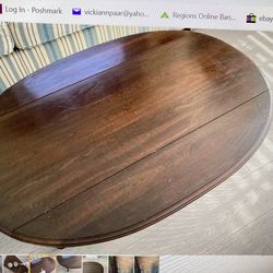 Ethan Allen Georgian Court Drop Leaf Coffee Table  High Gloss