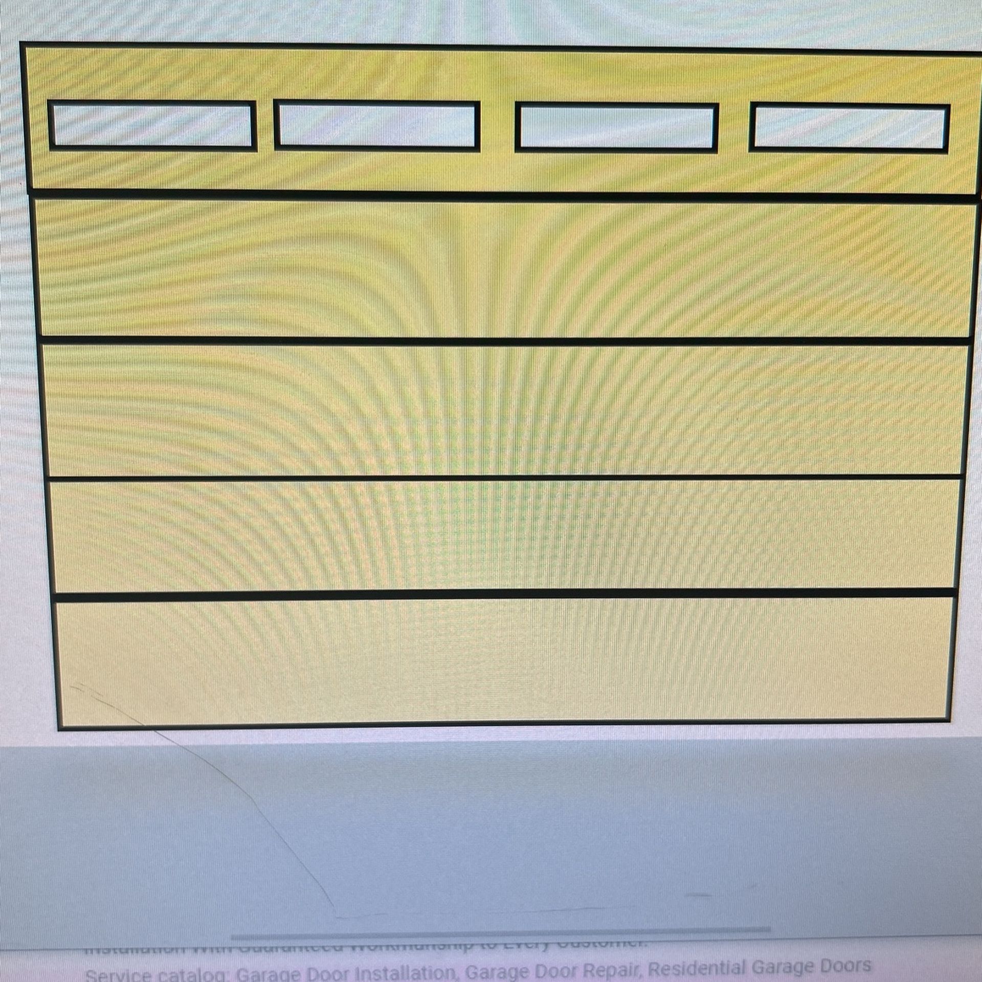 Garage Door - Flush Front With Long Panel Windows - $1500 - OBO