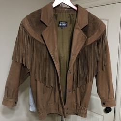 Vintage Fringe Leather Jacket 
