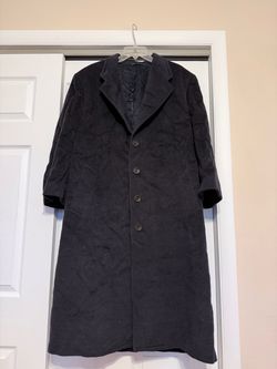 Canali for Bloomingdale’s Men’s 100% Wool Charcoal Gray Overcoat - Size 40 / Med