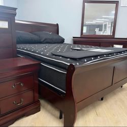 Louis Philippe Black Queen Bedroom Set 5 Piece$10 Down Payment And Financing Available