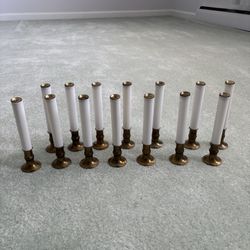 14 Battery Operated Candles, Batteries, And Bulbs, Not Included