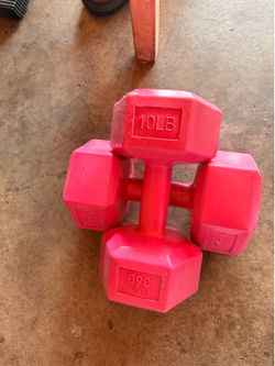 Pair of 10 lb Neoprene Dumbbells – Pink | Best Offer