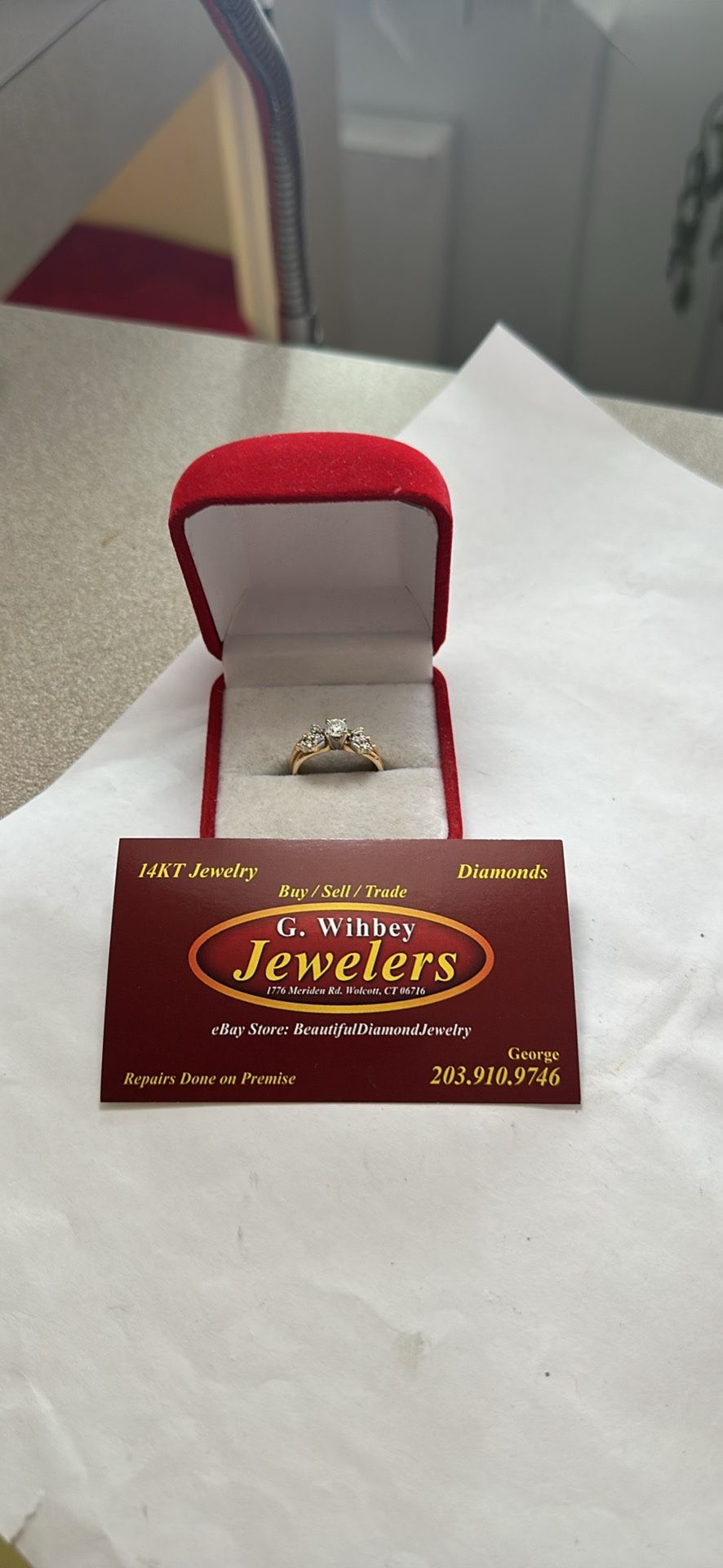 14 Kt Diamond Engagement Ring & Enhancer