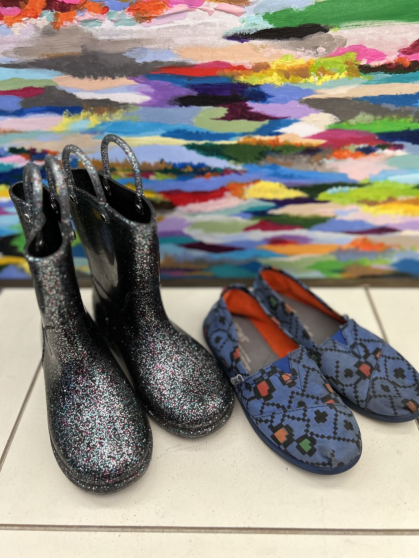 Kids Tom’s & Rubber Boots Size 12 & 13 