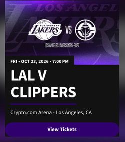 Laker Tickets $350 Each