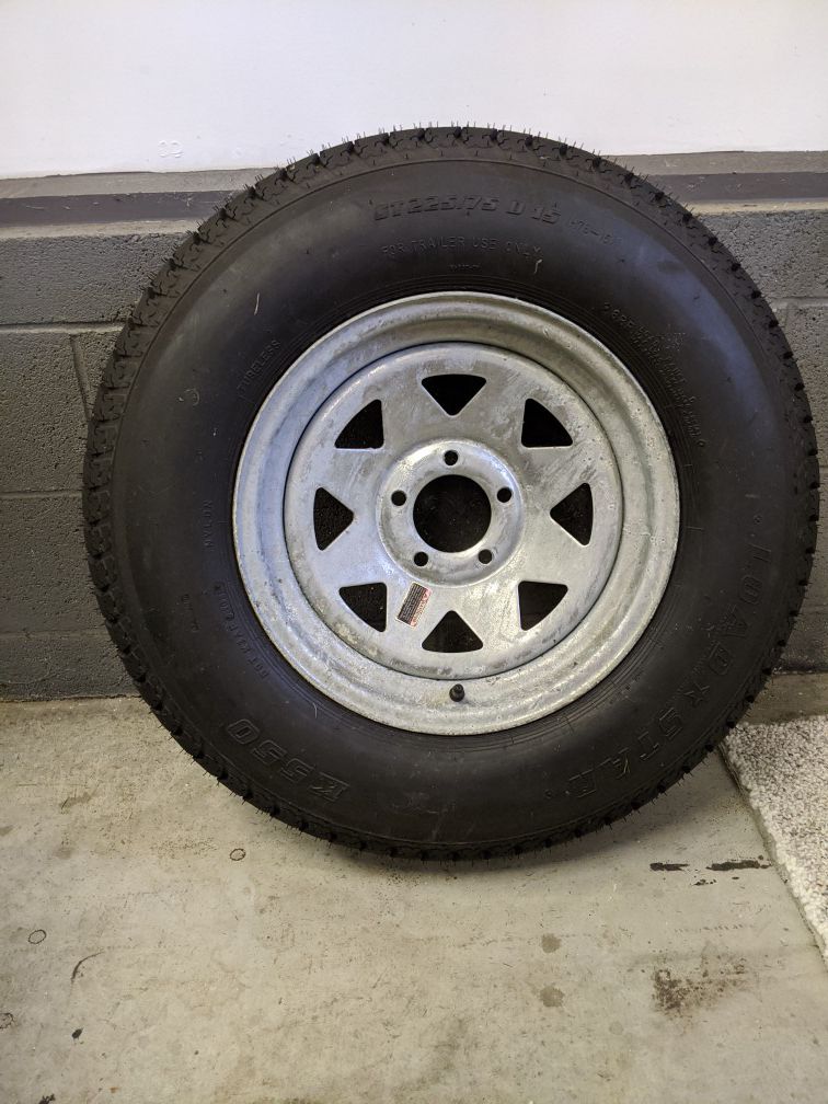 Trailer tire, size 225/75D15