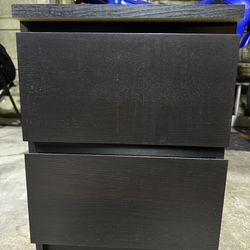 Espresso Brown Side Cabinet Nightstand