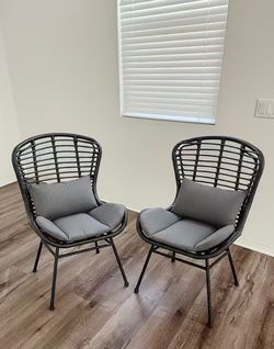 Patio Chair Set Of 2 with Cushions Brand New in Box