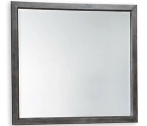Modern Gray Bedroom Mirror – Wood Frame Accent Mirror – $150