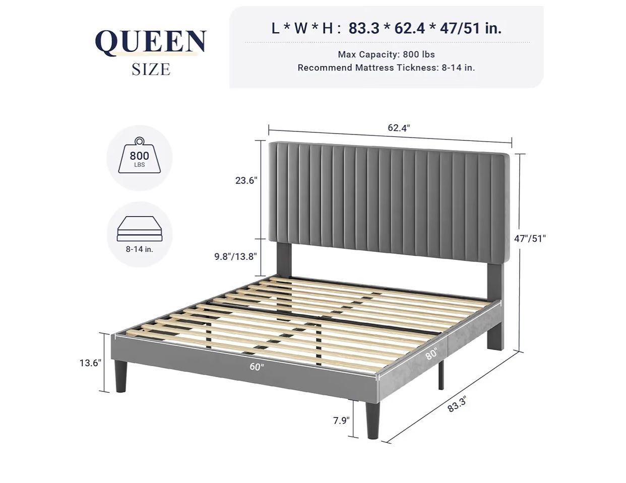 Queen Bed Frame New In Box 