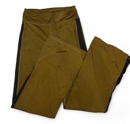 Khaki green Sports Illustrated high-waisted sportswear flare leggings 