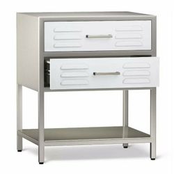 2 Drawer Locker Kids Nightstand - Campanula White