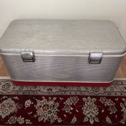 Vintage Aluminum Thermos Cooler