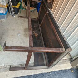 Custom Cast Iron Work Table 8ft Long 