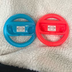 Insignia™ - Joy-Con Wheel for Nintendo Switch (2-Pack) - Neon red/Neon Blue